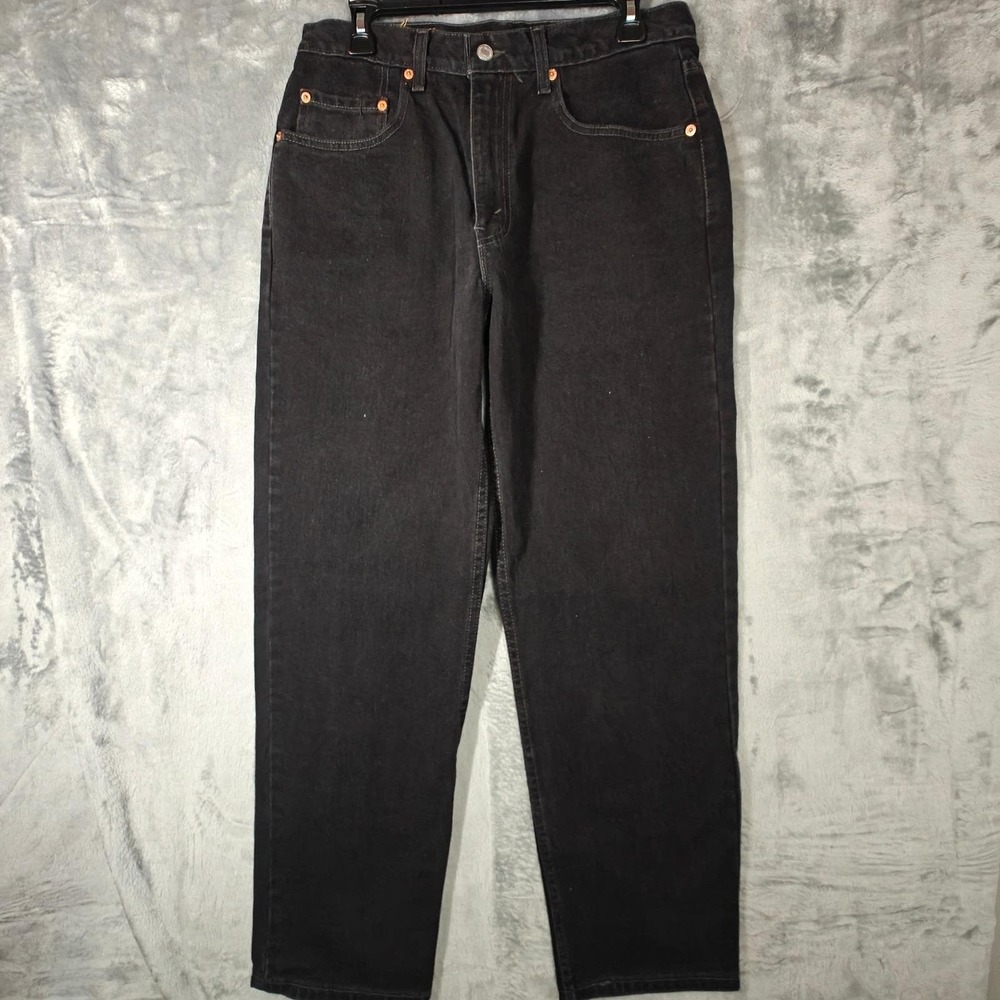 Vintage Levi's 550 Black Relaxed Fit Jeans Canada Black Men's 33x30 (Fits 32x30)